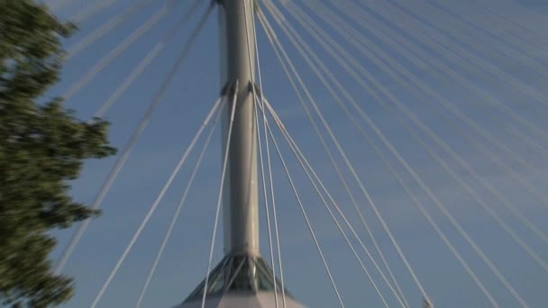 Kanada Winnipeg Deki Provencher Köprüsü — Stok video