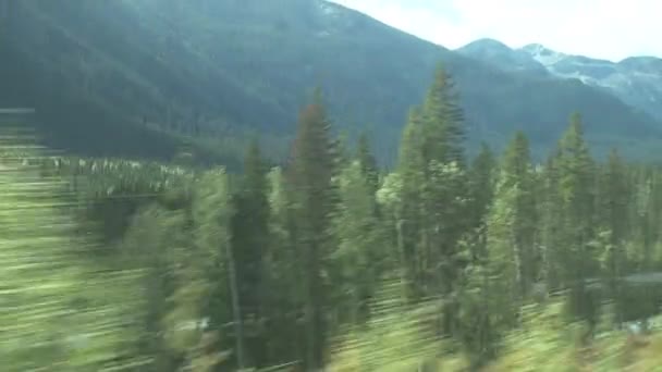 Vista Desde Tren Que Desde Toronto Vancouver Canada — Vídeos de Stock