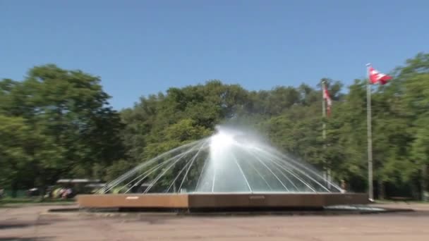 Fountain Toronto Island Toronto Canadá — Vídeo de stock