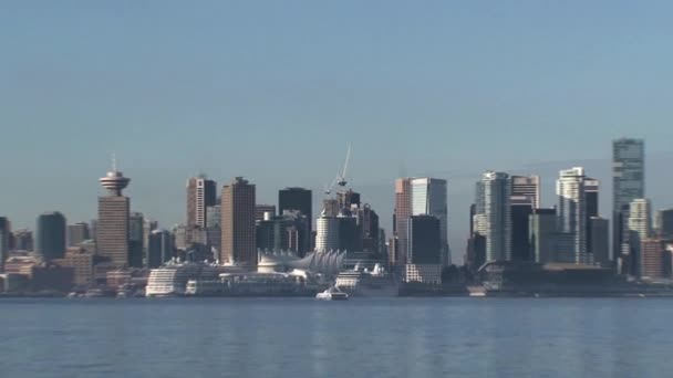 Skyline Vancouver Kanada — Stockvideo