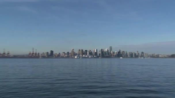 Skyline Vancouver Kanada — Stockvideo