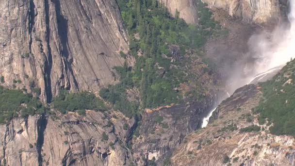 Zoom Valle Nel Parco Nazionale Dello Yosemite Yosemite — Video Stock