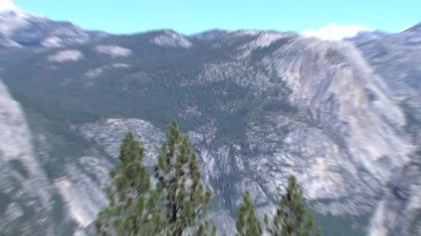 Bos Uitzoomen Van Yosemite National Park — Stockvideo
