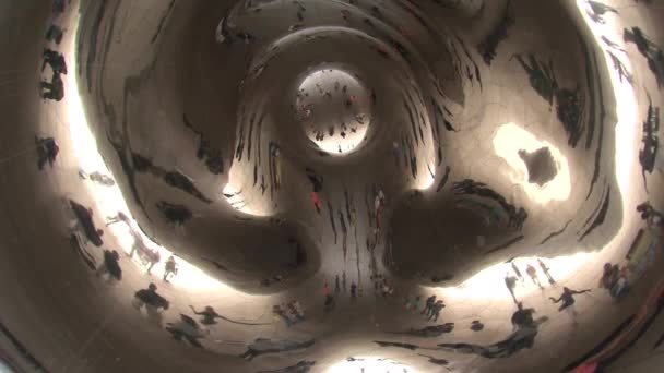 Unter Der Bohne Millennium Park Chicago — Stockvideo