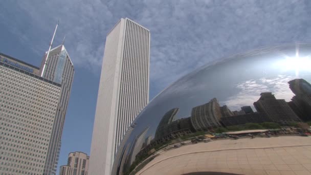 芝加哥千禧年公园的豆子 — 图库视频影像