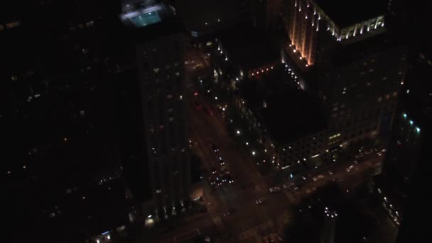 Tijd Verstrijken Chicago Nachts Verkeer Van Hancock Gebouw — Stockvideo