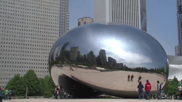 Бин Millennium Park Чикаго — стоковое видео