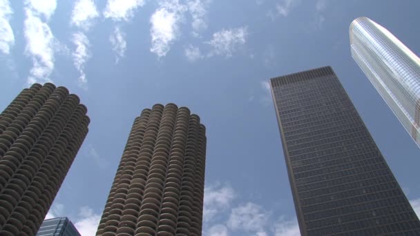 Edificios Centro Chicago Estados Unidos — Vídeos de Stock