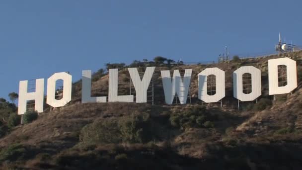 Hollywood Tecken Kalifornien Usa — Stockvideo