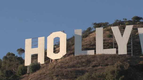Kaliforniya Daki Hollywood Tabelası — Stok video