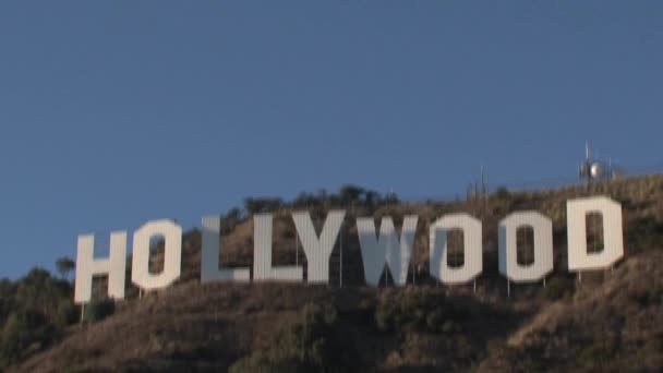 Hollywood Sign California Usa — Stock Video