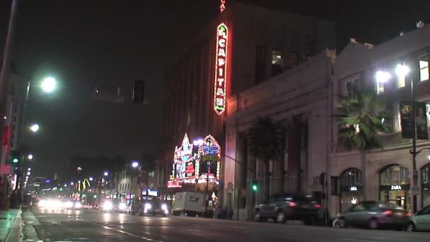 Downtown Hollywood Verenigde Staten — Stockvideo