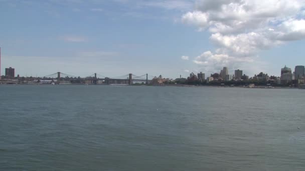 Γέφυρα Μπρούκλιν Νέα Υόρκη Ηπα — Αρχείο Βίντεο