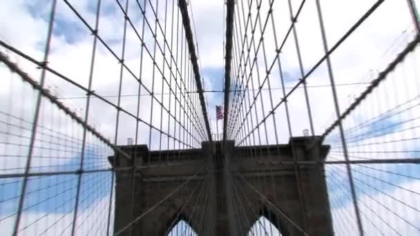 Brooklyn Bridge Nyc Usa — Stock Video