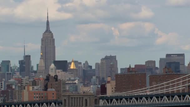 Brooklyn Bridge Nyc Zoom Out — Stock Video