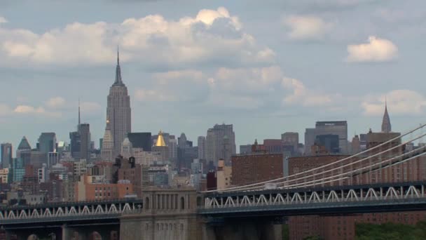 Brooklyn Bridge Nyc Vergrößern — Stockvideo