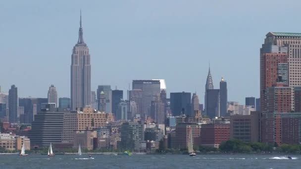 Skyline New York City Roce 2010 — Stock video