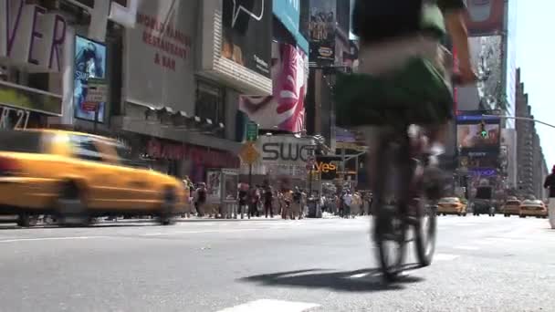 Ruch Times Square Nowym Jorku — Wideo stockowe
