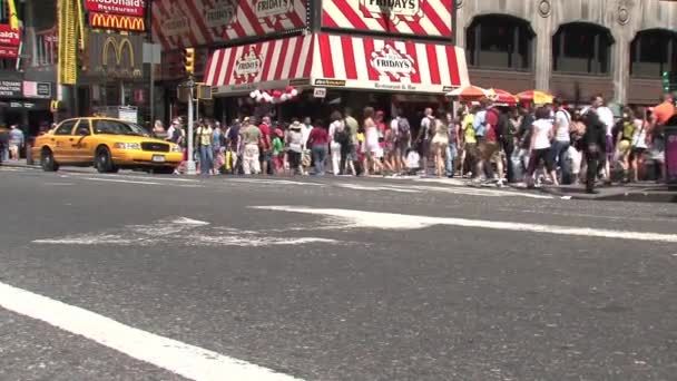 Verkeer Times Square New York City — Stockvideo