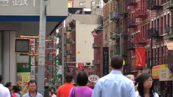 Chinatown Ciudad Nueva York — Vídeos de Stock