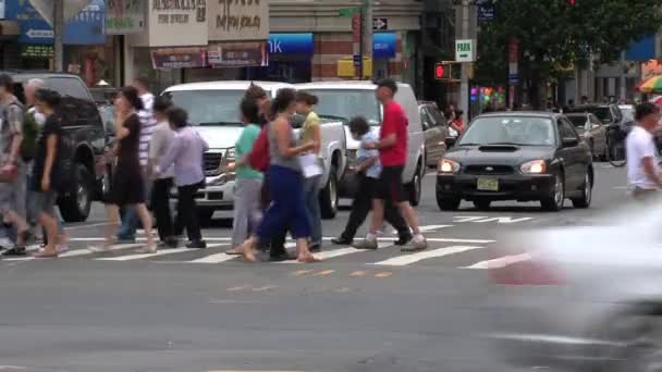 Rua Movimentada Chinatown Nova Iorque — Vídeo de Stock