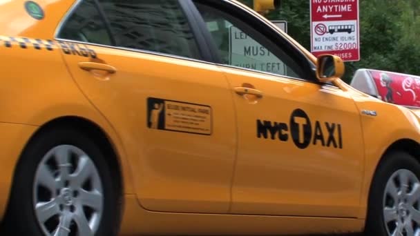 Taxifahrt Der Nähe Des Flatiron Gebäudes New York City — Stockvideo