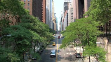 New York şehir merkezinde trafik var.
