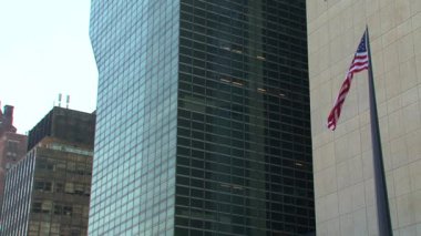 Manhattan, New York 'ta Amerikan bayrağı