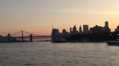 New York Skyline 2010 'da Sunset uzaklaşır