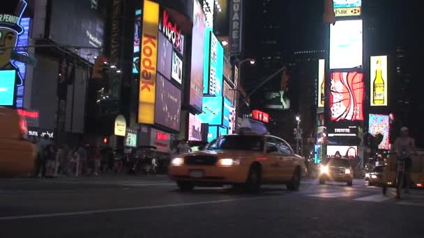 Times Square Večer New York City — Stock video