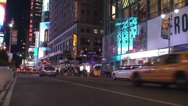 Times Square Evening New York City — Stock Video