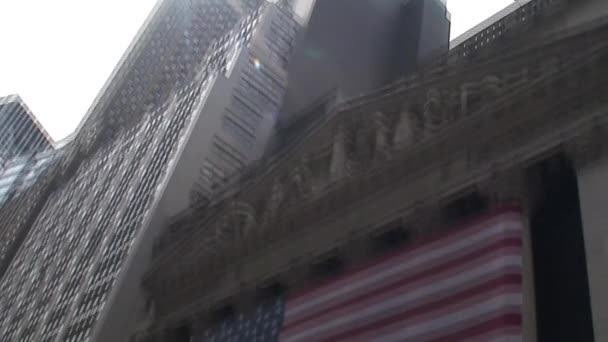 Distrito Financiero Wall Street Nueva York — Vídeo de stock