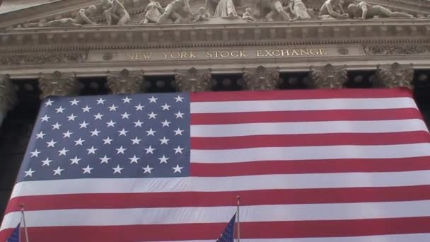Wall Street Finans Bölgesi New York — Stok video