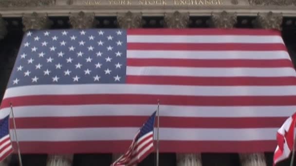 Wall Street Finans Bölgesi New York — Stok video