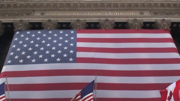 Wall Street Finanzdistrikt New York City — Stockvideo