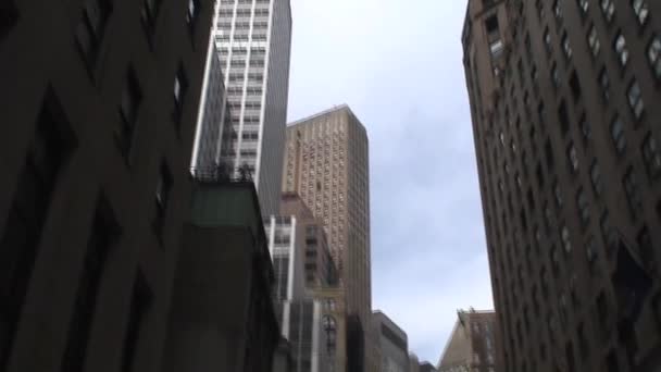 Wall Street Financial District New York City — Stock video