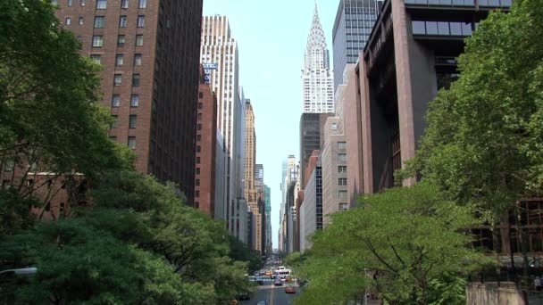 New York Şehir Merkezinde Trafik Var — Stok video