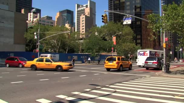 Táxis Amarelos Nova York — Vídeo de Stock