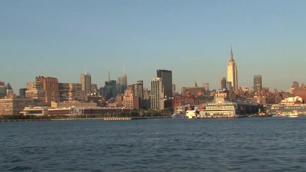 New York Skyline 2010 Році — стокове відео