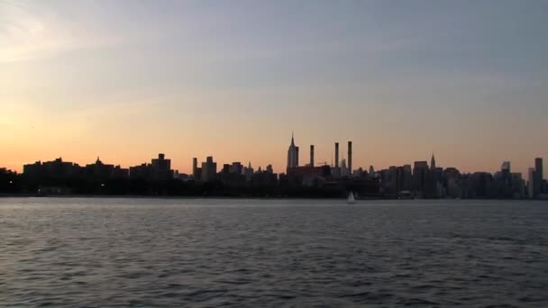 New York Skyline 2010 Году — стоковое видео