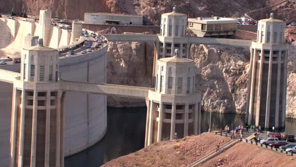 Hoover Dam Jihovýchodně Las Vegas — Stock video