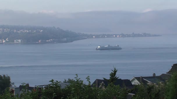 Ferry Seattle Estados Unidos — Vídeos de Stock