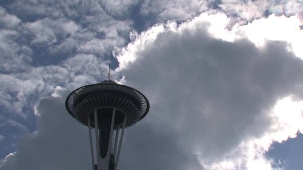 Time Lapse Space Needle Seattle Estados Unidos — Vídeo de Stock