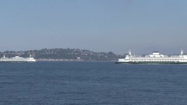 Birleşik Devletler, Seattle 'dan feribot geçiyor.