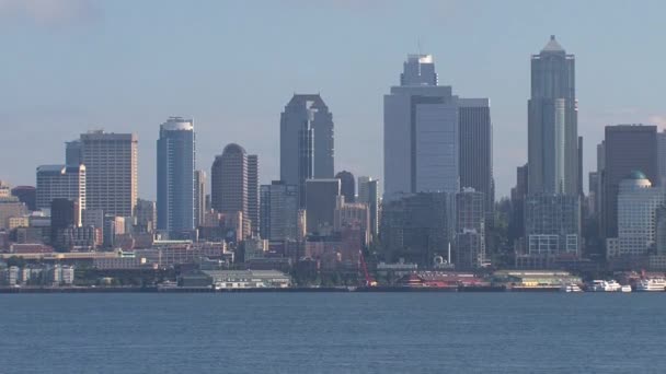 Skyline Seattle Förenta Staterna — Stockvideo