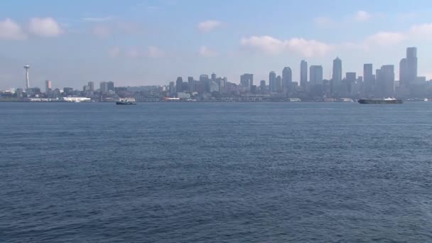 Skyline Seattle Förenta Staterna — Stockvideo