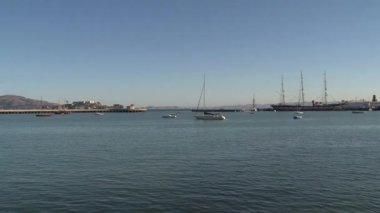 Sabah Alcatraz 'la San Francisco Körfezi' nde.