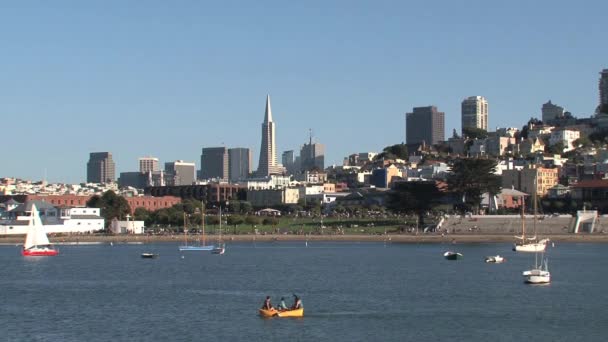 San Francisco Skyline Ochtend — Stockvideo