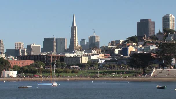 San Francisco Látképe Reggel — Stock videók