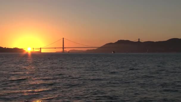 Tramonto Del Golden Gate Bridge — Video Stock